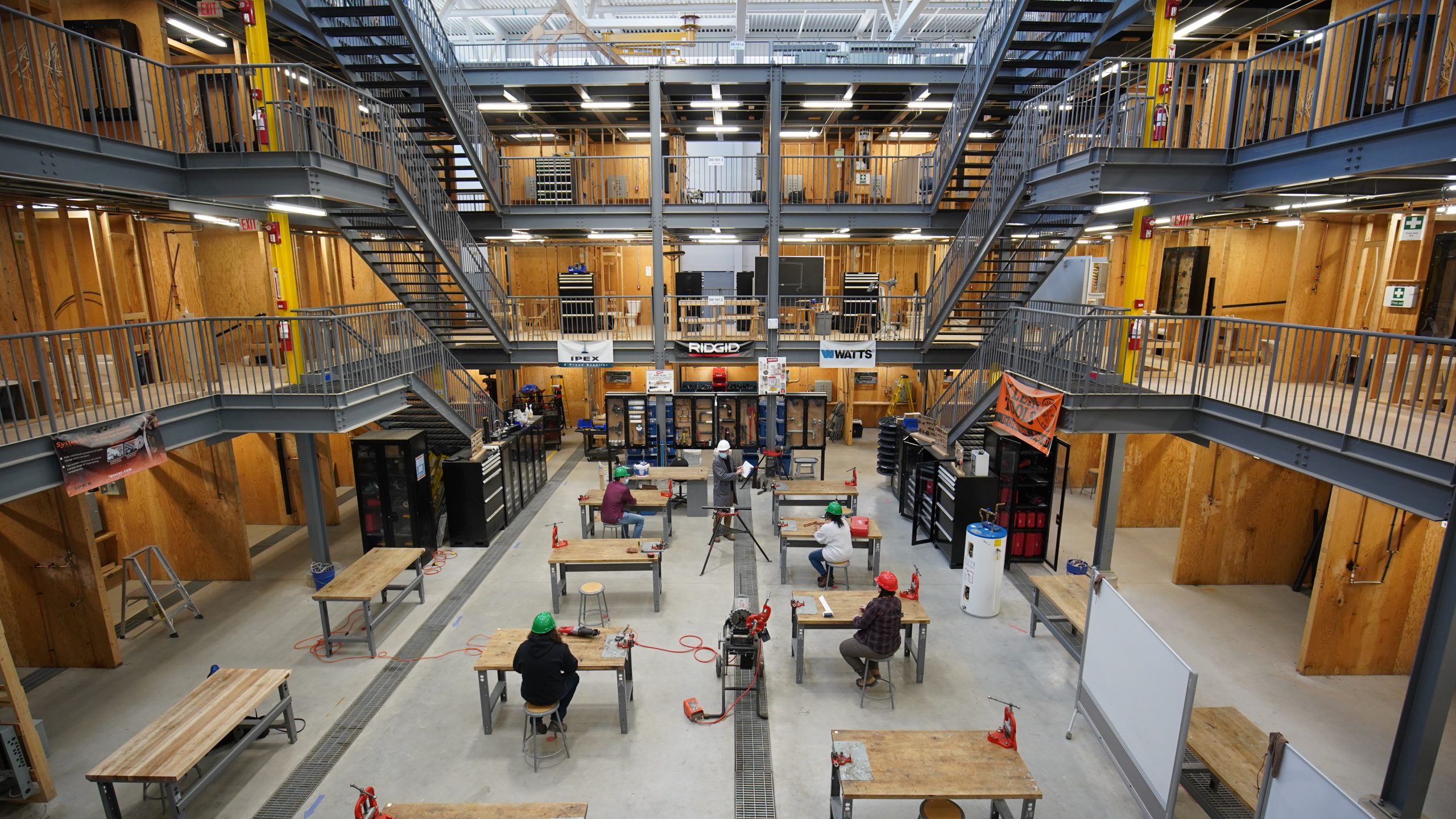 An image of Kawartha Trades and Technology Centre showing the experiential learning component for students in Trades and Technology