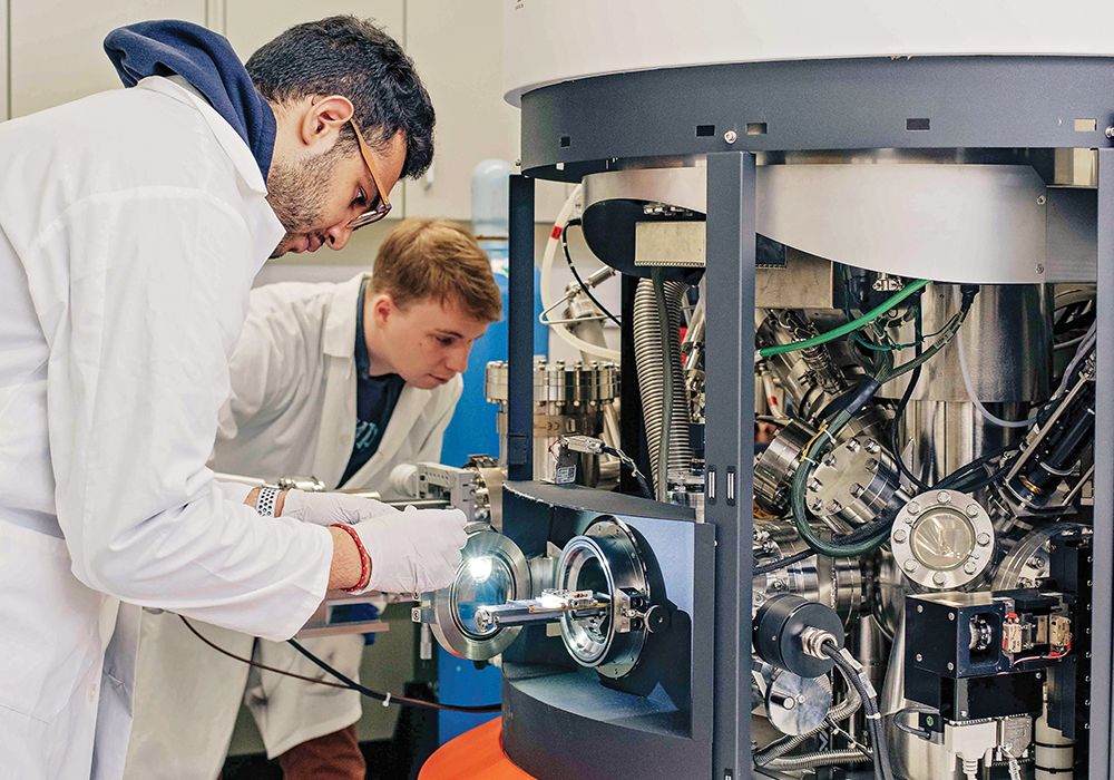 Students work in the Instrumentation Lab in the Centre for Advanced Studies in Engineering & Sciences (CASES)