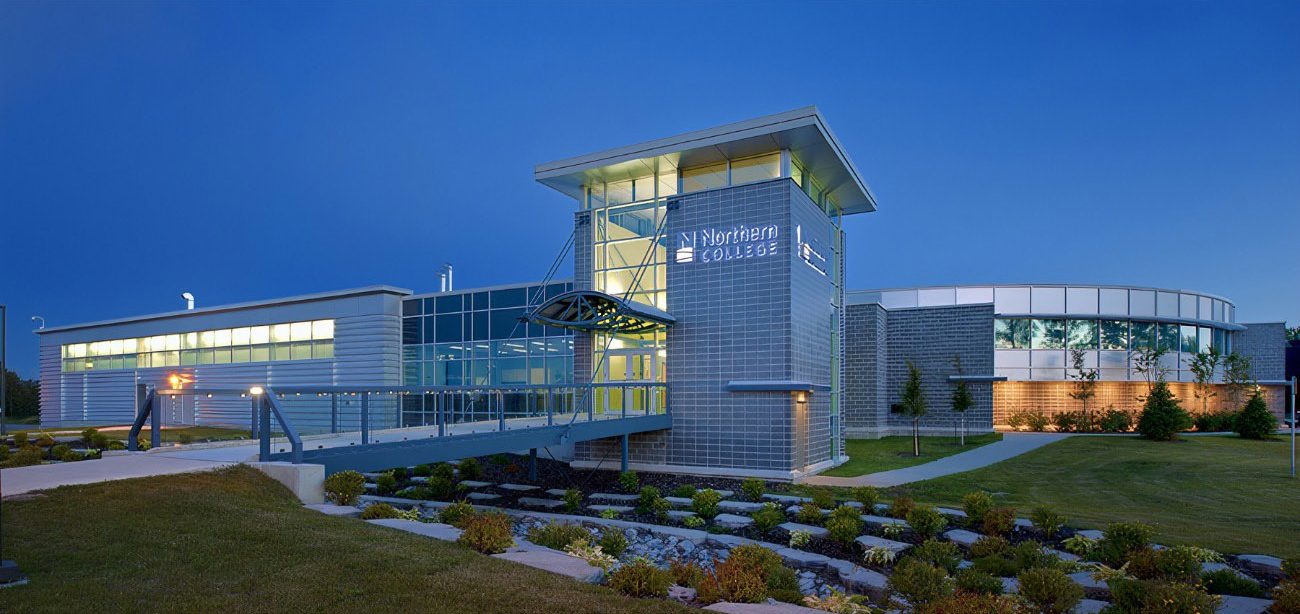 Northern College's 4 campuses - Timmins, Haileybury, Kirkland Lake, Moosonee