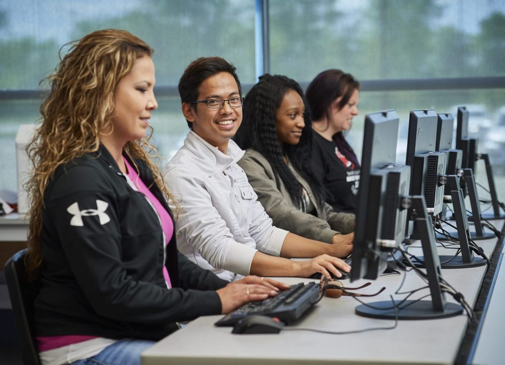 Students in computer lab.