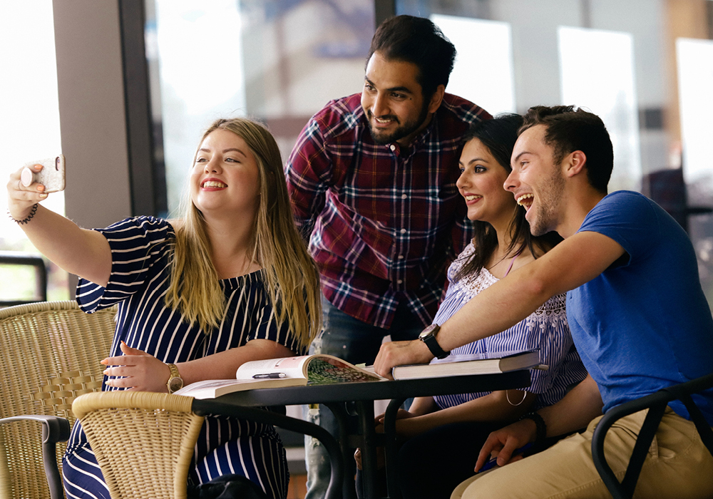 Cambrian College students on campus