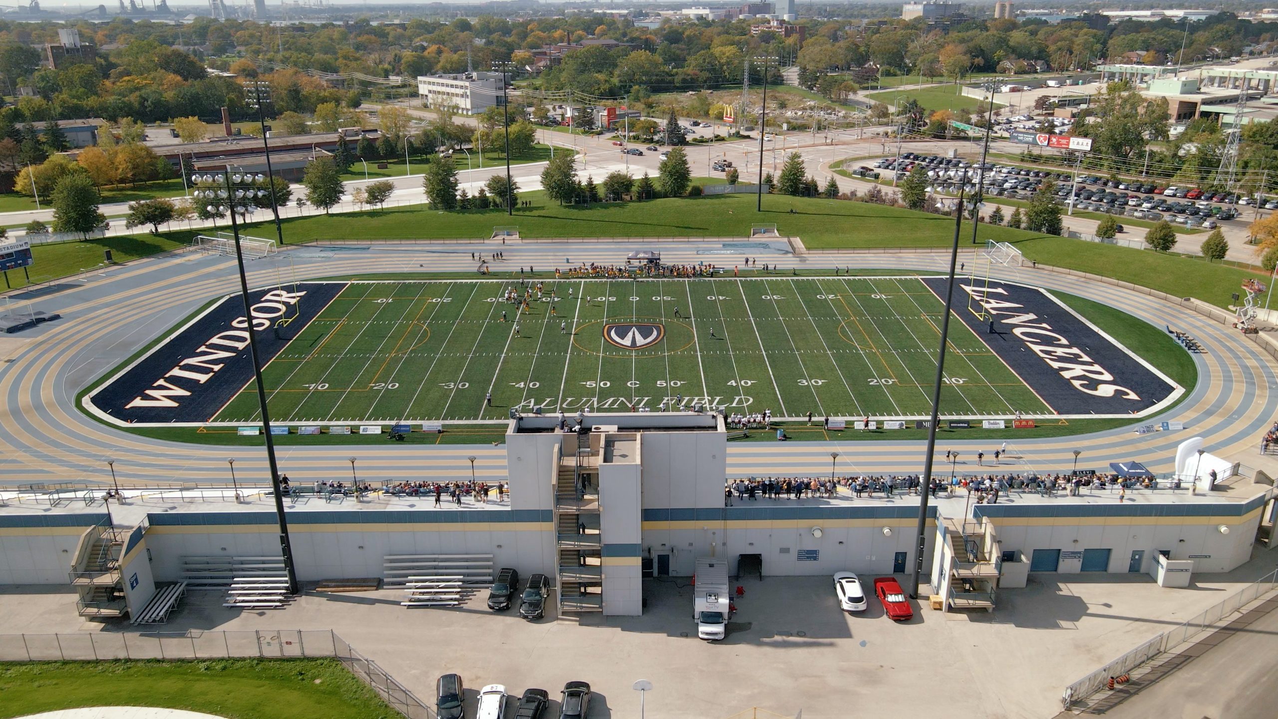 Side view of Lancer Stadium