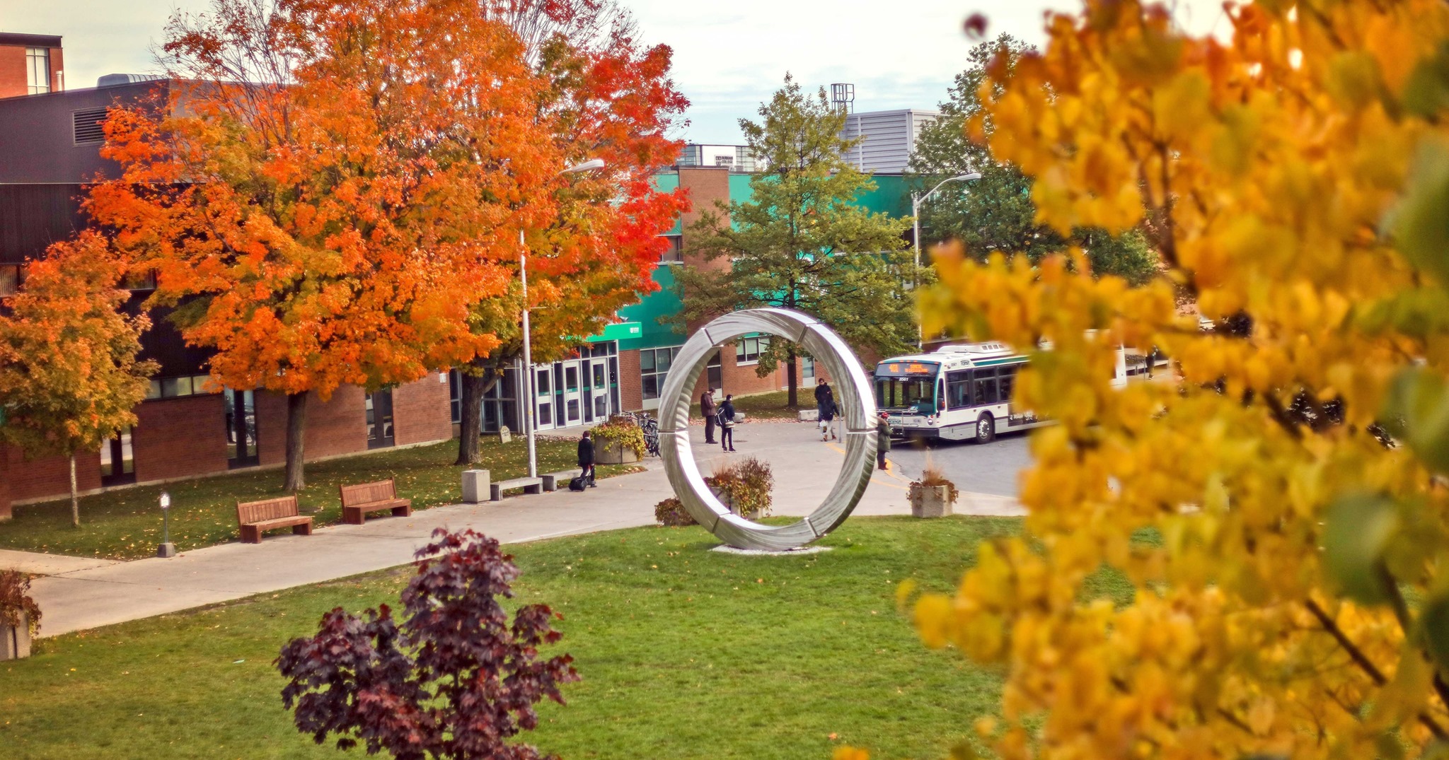 Durham College's Oshawa campus in the fall
